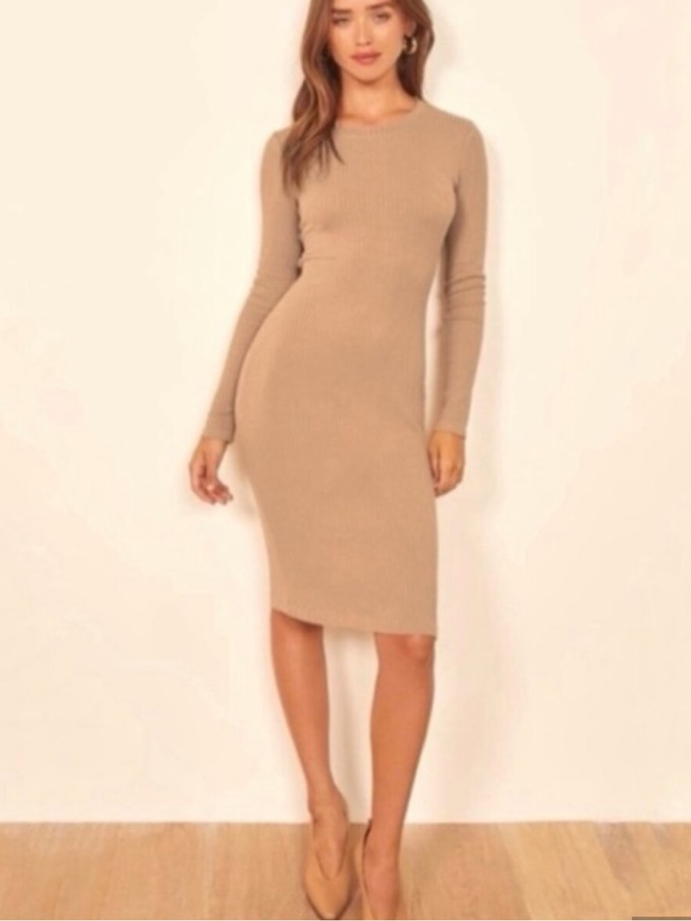 NWT Reformation Wednesday Dress Buff XS